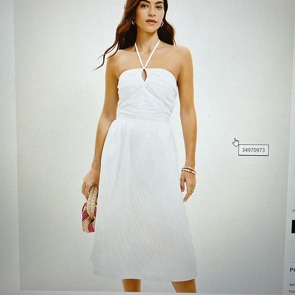 Keyhole halter midi dress